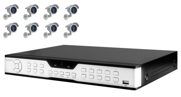 Kamerový set ZMODO DVR Kit-16CH Recorder+8xCCD IR Camera - větší ...