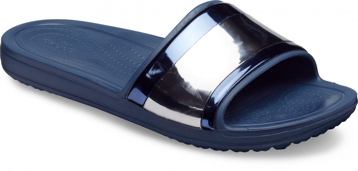 Women's crocs sloane metalblock hot sale slide