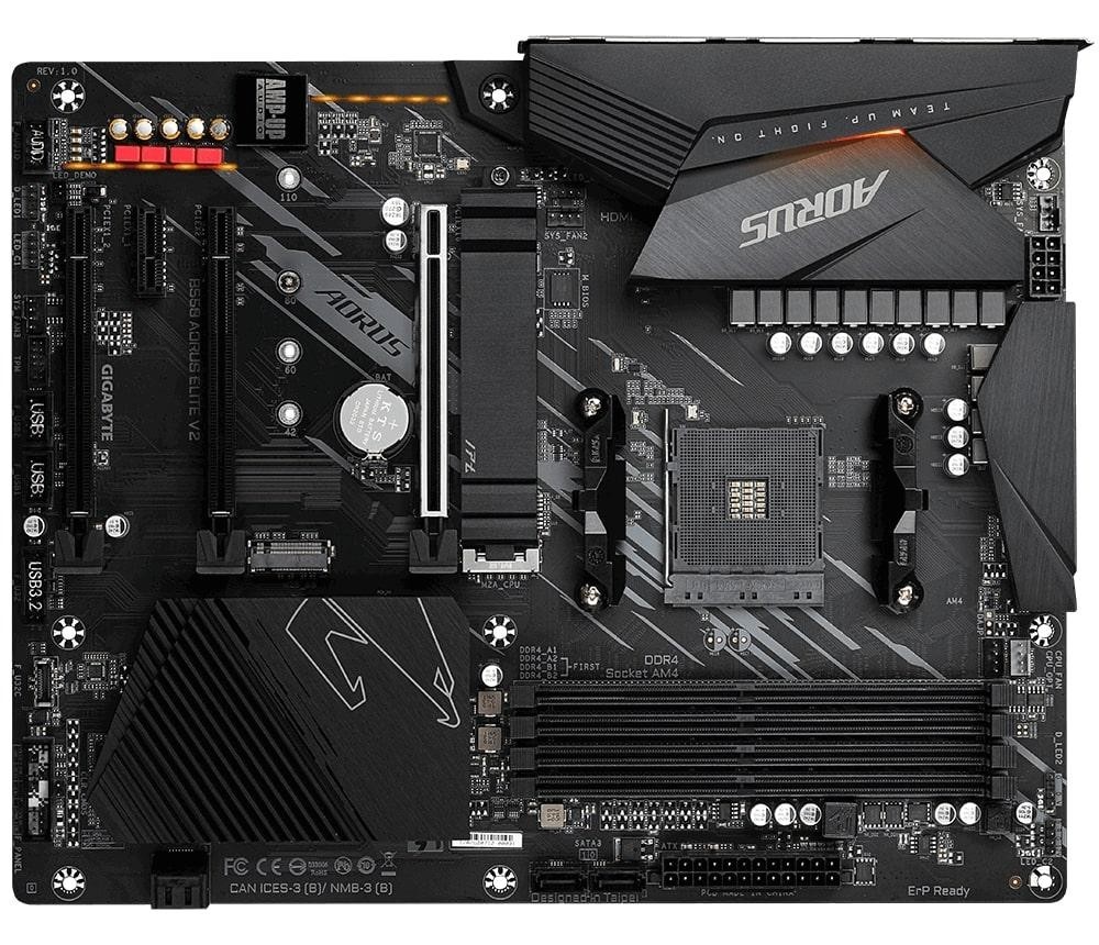 Gigabyte b550 aorus elite v2 какие процессоры поддерживает